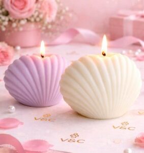 Shell shaped candle