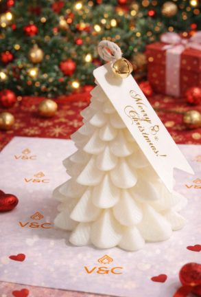 Vela Mini pino navideño